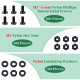 M3 * 6 mm Black Nylon Screws and Nuts Kit with Washers M3 * 6 mm Black Nylon Screws and Nuts Kit with Washers