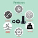 M3 * 6 mm Black Nylon Screws and Nuts Kit with Washers M3 * 6 mm Black Nylon Screws and Nuts Kit with Washers