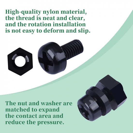 M3 * 6 mm Black Nylon Screws and Nuts Kit with Washers M3 * 6 mm Black Nylon Screws and Nuts Kit with Washers