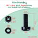 M3 * 8 mm Black Nylon Screws and Nuts Kit with Washers