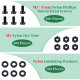 M3 * 8 mm Black Nylon Screws and Nuts Kit with Washers M3 * 8 mm Black Nylon Screws and Nuts Kit with Washers