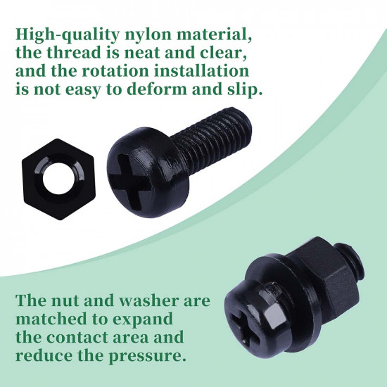 M3 * 8 mm Black Nylon Screws and Nuts Kit with Washers M3 * 8 mm Black Nylon Screws and Nuts Kit with Washers