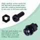 M4 * 10 mm Black Nylon Screws and Nuts Kit with Washers M4 * 10 mm Black Nylon Screws and Nuts Kit with Washers