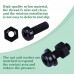 M4 * 12 mm Black Nylon Screws and Nuts Kit with Washers M4 * 12 mm Black Nylon Screws and Nuts Kit with Washers