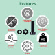 M4 * 15 mm Black Nylon Screws and Nuts Kit with Washers M4 * 15 mm Black Nylon Screws and Nuts Kit with Washers