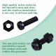 M4 * 15 mm Black Nylon Screws and Nuts Kit with Washers