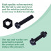 M4 * 20 mm Black Nylon Screws and Nuts Kit with Washers M4 * 20 mm Black Nylon Screws and Nuts Kit with Washers