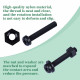 M4 * 25 mm Black Nylon Screws and Nuts Kit with Washers