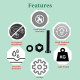 M4 * 30 mm Black Nylon Screws and Nuts Kit with Washers M4 * 30 mm Black Nylon Screws and Nuts Kit with Washers