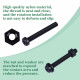 M4 * 30 mm Black Nylon Screws and Nuts Kit with Washers