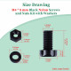 M4 * 8 mm Black Nylon Screws and Nuts Kit with Washers