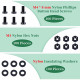 M4 * 8 mm Black Nylon Screws and Nuts Kit with Washers M4 * 8 mm Black Nylon Screws and Nuts Kit with Washers