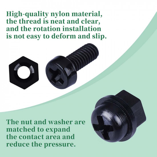 M4 * 8 mm Black Nylon Screws and Nuts Kit with Washers M4 * 8 mm Black Nylon Screws and Nuts Kit with Washers