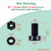 M5 * 10 mm Black Nylon Screws and Nuts Kit with Washers M5 * 10 mm Black Nylon Screws and Nuts Kit with Washers