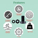 M5 * 10 mm Black Nylon Screws and Nuts Kit with Washers M5 * 10 mm Black Nylon Screws and Nuts Kit with Washers