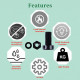 M5 * 12 mm Black Nylon Screws and Nuts Kit with Washers M5 * 12 mm Black Nylon Screws and Nuts Kit with Washers
