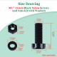 M5 * 15 mm Black Nylon Screws and Nuts Kit with Washers