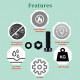 M5 * 20 mm Black Nylon Screws and Nuts Kit with Washers M5 * 20 mm Black Nylon Screws and Nuts Kit with Washers