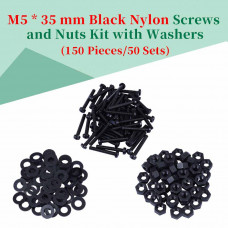 M5 * 35 mm Black Nylon Screws and Nuts Kit with Washers M5 * 35 mm Black Nylon Screws and Nuts Kit with Washers