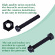 M5 * 40 mm Black Nylon Screws and Nuts Kit with Washers