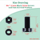 M6 * 12 mm Black Nylon Screws and Nuts Kit with Washers