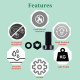 M6 * 12 mm Black Nylon Screws and Nuts Kit with Washers M6 * 12 mm Black Nylon Screws and Nuts Kit with Washers