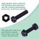 M6 * 25 mm Black Nylon Screws and Nuts Kit with Washers