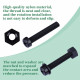 M6 * 35 mm Black Nylon Screws and Nuts Kit with Washers