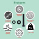 M6 * 40 mm Black Nylon Screws and Nuts Kit with Washers M6 * 40 mm Black Nylon Screws and Nuts Kit with Washers