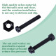 M6 * 40 mm Black Nylon Screws and Nuts Kit with Washers