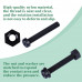 M6 * 70 mm Black Nylon Screws and Nuts Kit with Washers M6 * 70 mm Black Nylon Screws and Nuts Kit with Washers