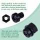 M6 * 8 mm Black Nylon Screws and Nuts Kit with Washers