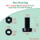 M8 * 15 mm Black Nylon Screws and Nuts Kit with Washers