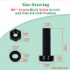 M8 * 25 mm Black Nylon Screws and Nuts Kit with Washers