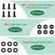 M8 * 25 mm Black Nylon Screws and Nuts Kit with Washers M8 * 25 mm Black Nylon Screws and Nuts Kit with Washers