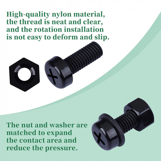 M8 * 25 mm Black Nylon Screws and Nuts Kit with Washers M8 * 25 mm Black Nylon Screws and Nuts Kit with Washers