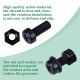 M8 * 25 mm Black Nylon Screws and Nuts Kit with Washers M8 * 25 mm Black Nylon Screws and Nuts Kit with Washers