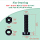 M8 * 30 mm Black Nylon Screws and Nuts Kit with Washers