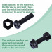 M8 * 30 mm Black Nylon Screws and Nuts Kit with Washers
