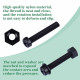 M8 * 60 mm Black Nylon Screws and Nuts Kit with Washers M8 * 60 mm Black Nylon Screws and Nuts Kit with Washers
