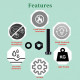 M8 * 70 mm Black Nylon Screws and Nuts Kit with Washers M8 * 70 mm Black Nylon Screws and Nuts Kit with Washers