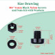 M8 * 8 mm Black Nylon Screws and Nuts Kit with Washers