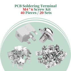 PCB Side Horizontal Type Soldering Terminals and M4 * 6 Phillips Screw with Square Spacer Kit