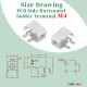 PCB Side Horizontal Type Soldering Terminals and M4 * 6 Phillips Screw with Square Spacer Kit PCB Side Horizontal Type Soldering Terminals and M4 * 6 Phillips Screw with Square Spacer Kit