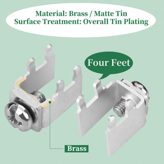 PCB Side Horizontal Type Soldering Terminals and M4 * 6 Phillips Screw with Square Spacer Kit