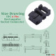 2.0 mm 2*3 Double Row 6 Pin IDC Rectangular Socket Connector FC Flat Female Terminal 3 Piece Set 2.0 mm 2*3 Double Row 6 Pin IDC Rectangular Socket Connector FC Flat Female Terminal 3 Piece Set