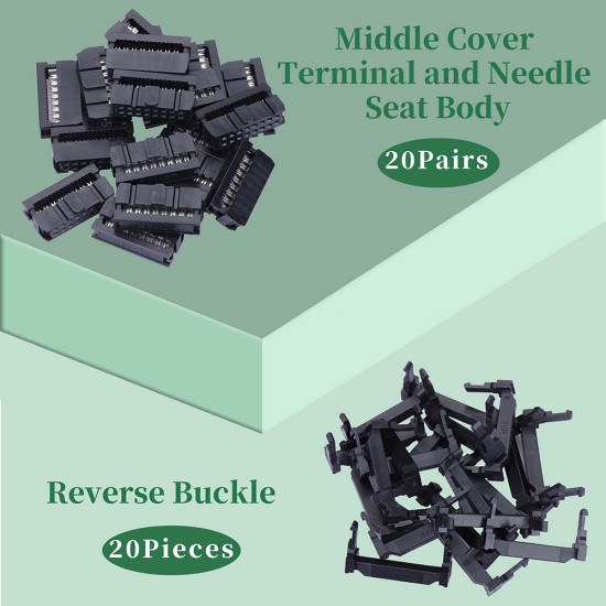 2.0 mm 2*8 Double Row 16 Pin IDC Rectangular Socket Connector FC Flat Female Terminal 3 Piece Set 2.0 mm 2*8 Double Row 16 Pin IDC Rectangular Socket Connector FC Flat Female Terminal 3 Piece Set