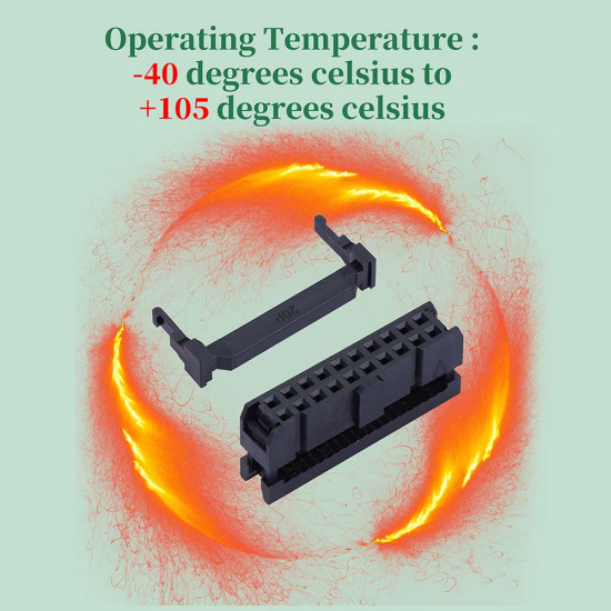 2.0 mm 2*10 Double Row 20 Pin IDC Rectangular Socket Connector FC Flat Female Terminal 3 Piece Set