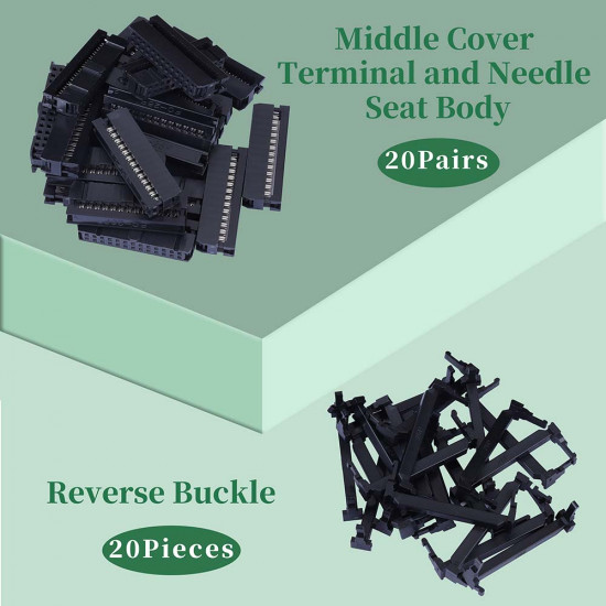 2.0 mm 2*13 Double Row 26 Pin IDC Rectangular Socket Connector FC Flat Female Terminal 3 Piece Set 2.0 mm 2*13 Double Row 26 Pin IDC Rectangular Socket Connector FC Flat Female Terminal 3 Piece Set