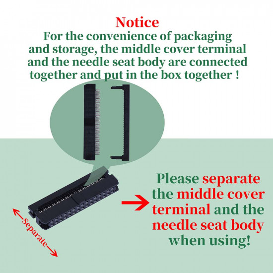 2.0 mm 2*15 Double Row 30 Pin IDC Rectangular Socket Connector FC Flat Female Terminal 3 Piece Set